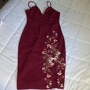 Burgundy dress